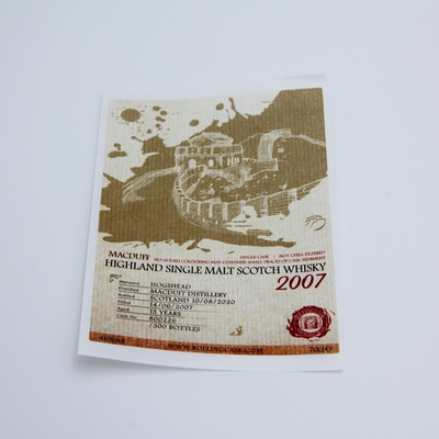 Stampa impressa UV di timbratura d'argento dell'autoadesivo del punto dell'oro degli autoadesivi dell'etichetta del vino della candela