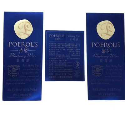 Etichette di goffratura della stagnola del marchio dell'oro dell'adesivo dell'alimento del rotolo di carta da stampa degli autoadesivi dell'etichetta del vino della bottiglia