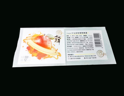 Stampa calda dell'oro del vinile bianco dell'autoadesivo di Mini Wine Label Sticker Matte