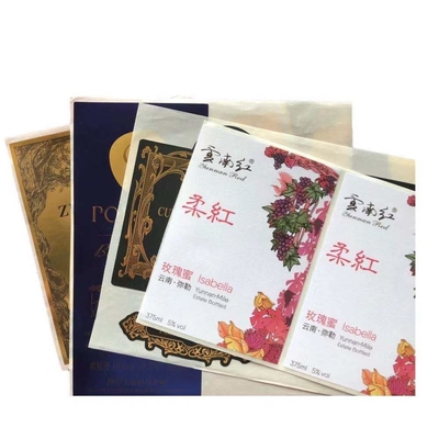 Gli autoadesivi caldi dell'etichetta del vino dell'oro hanno personalizzato il vinile di Matte Waterproof Labels Sticker White