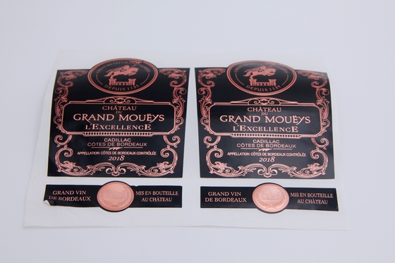 Gli autoadesivi caldi dell'etichetta del vino dell'oro hanno personalizzato il vinile di Matte Waterproof Labels Sticker White