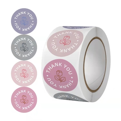 L'autoadesivo della cancelleria identifica i marchi che stampabili il rosa vi ringrazia Logo Stickers Pastry Wrapping a 1 pollici