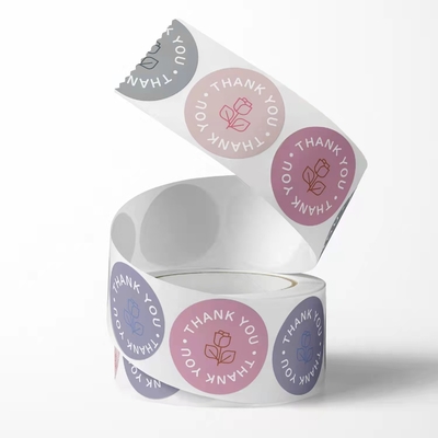 L'autoadesivo della cancelleria identifica i marchi che stampabili il rosa vi ringrazia Logo Stickers Pastry Wrapping a 1 pollici
