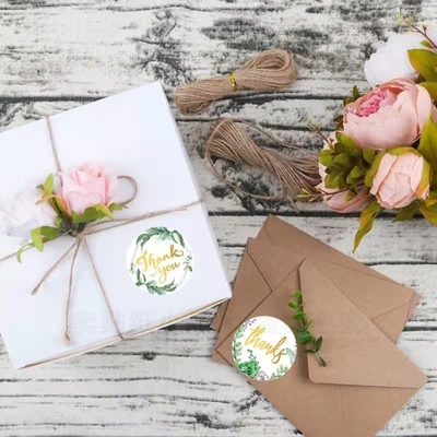Il rosa d'imballaggio dell'autoadesivo dell'etichetta di Kraft ha personalizzato le etichette stampabili 3x3 stampabile 2x2 del cerchio