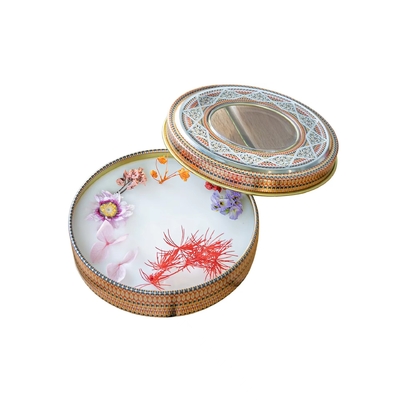 L'abitudine vuota del coperchio del barattolo di Tin Packaging Round Can Container del tè rettangolare del metallo ha stampato