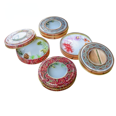 L'abitudine vuota del coperchio del barattolo di Tin Packaging Round Can Container del tè rettangolare del metallo ha stampato