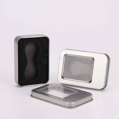 Lo zafferano di Tin Boxes For Candle Candy del metallo dei contenitori ha sentito i cosmetici con il coperchio