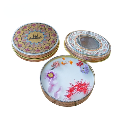 Finestra trasparente Tray Inside Book Shape di acciaio inossidabile Tin Box For Tea Packaging