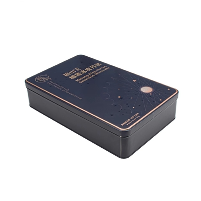 Dolce di lusso della luna di caso di Tin Boxes Container Square Biscuit del metallo del portafoglio rettangolare