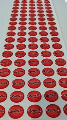 Autoadesivi a cupola a resina epossidica delle etichette che stampano 3D Crystal Logo su ordinazione impermeabile