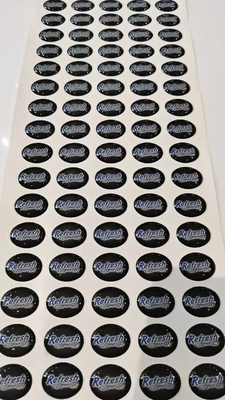 Autoadesivi a cupola a resina epossidica delle etichette che stampano 3D Crystal Logo su ordinazione impermeabile