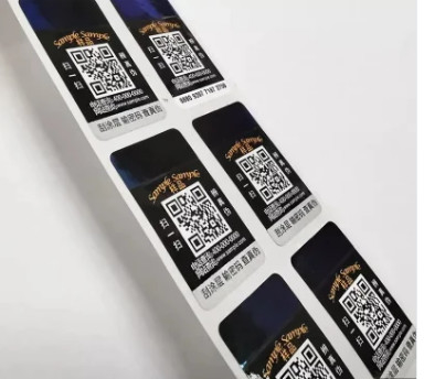 Etichette di contraffazione originali del laser di Qr di codice dell'autoadesivo su ordine dell'ologramma anti