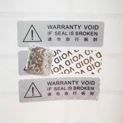 Anti contraffazione dell'OEM 3D adesivo ologramma metallo nichel sicurezza VOID per la cura della pelle