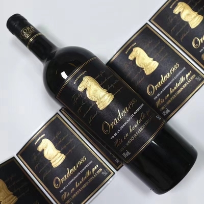 Etichette della bottiglia dell'alcool del liquore di CMYK, lucido/Matt Embossing Customized Wine Label