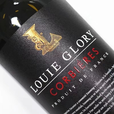 Il distacco ha imbottigliato la bevanda facile eliminare il cosmetico di lusso dell'autoadesivo dell'etichetta del vino impermeabile