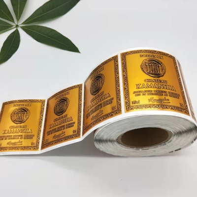 Il distacco ha imbottigliato la bevanda facile eliminare il cosmetico di lusso dell'autoadesivo dell'etichetta del vino impermeabile